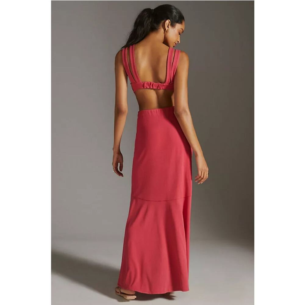 Anthropologie x Maeve Open-Back Breezy Knit High Slit Maxi Dress Size XL, NWT - Picture 13 of 13